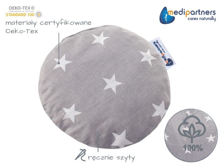 Medi Partners, Stars, mały termofor z pestkami wiśni, szary