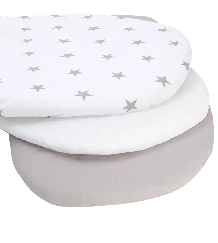 Medi Partners, Stars, prześcieradło z gumką do łóżeczka, bawełniane, 86-40 cm, 3 szt.