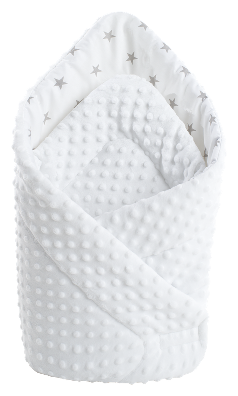 Medi Partners, Stars, rożek niemowlęcy minky, biały