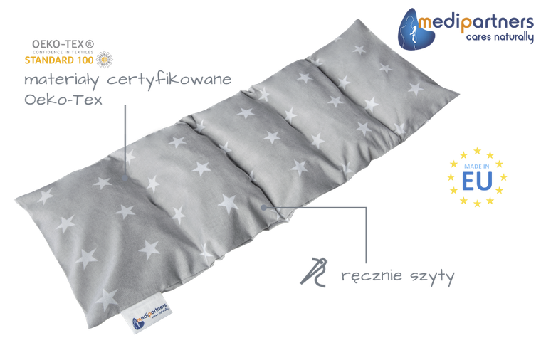 Medi Partners, Stars, termofor 5-komorowy z pestkami wiśni, 20-60 cm