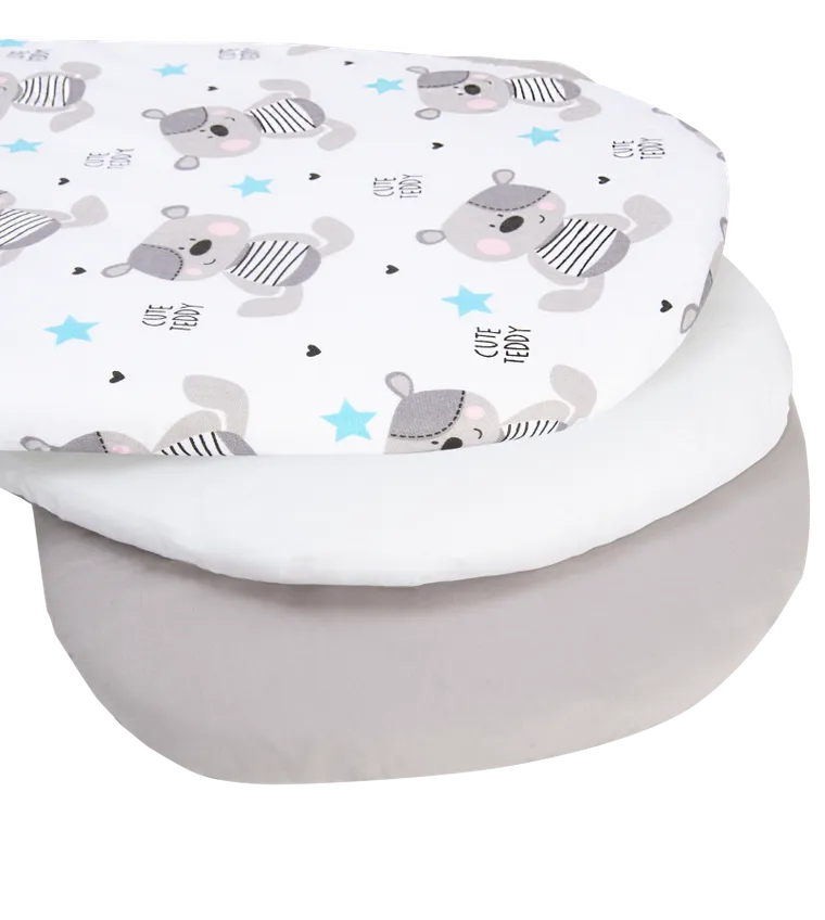 Medi Partners, Teddy, prześcieradło z gumką do łóżeczka, bawełniane, 86-40 cm, 3 szt.