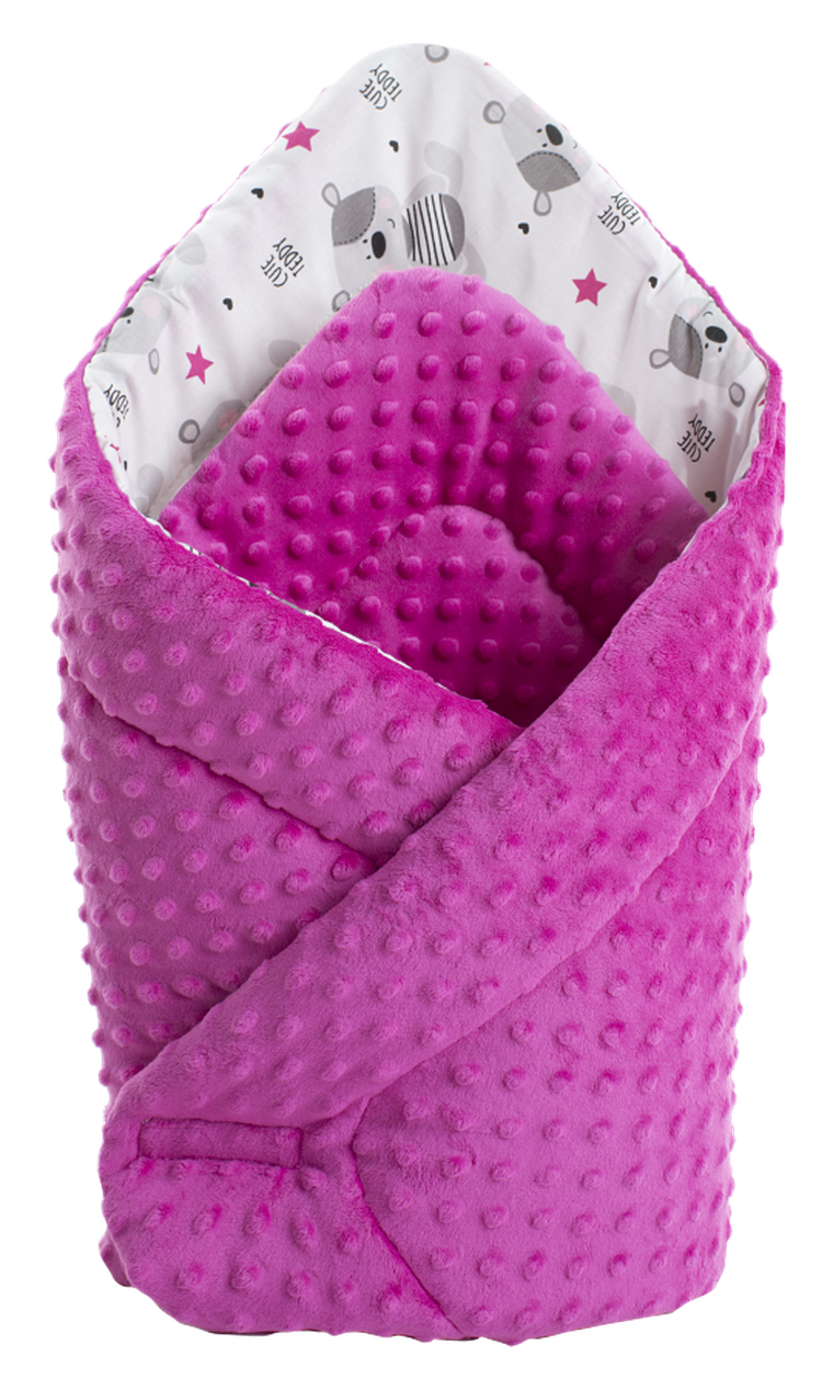 Medi Partners, Teddy, rożek niemowlęcy minky, róż