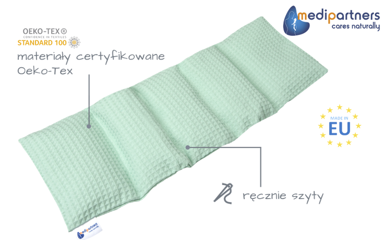 Medi Partners, termofor 5-komorowy z pestkami wiśni, wafel, mięta