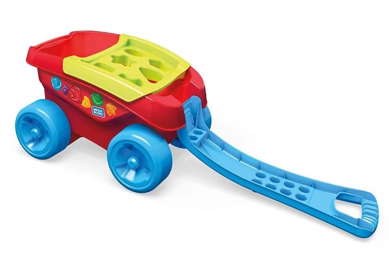 Mega Bloks, Wózek - sorter kształtów, klocki, 25 elementów