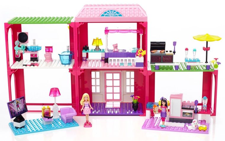 MEGA Bloks, Wspaniały domek Barbie, klocki, 222 elementy