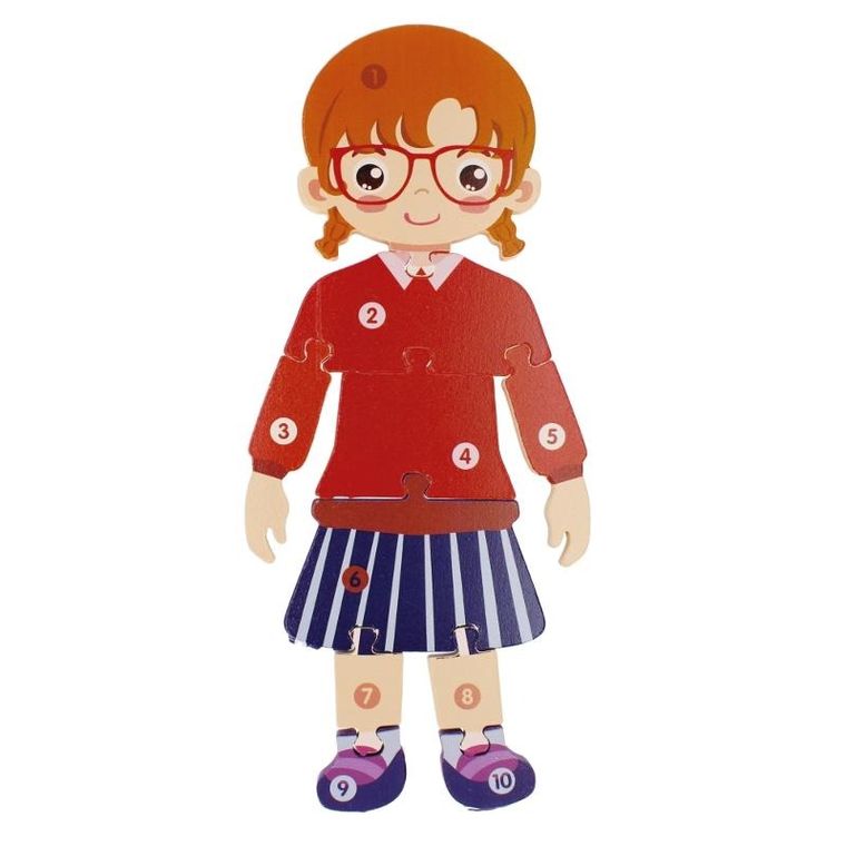 Mega Creative, Dziewczynka, układanka drewniana