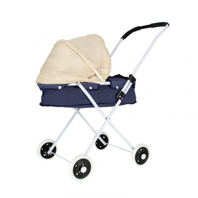 Mega Creative, głęboki wózek dla lalek, granatowy