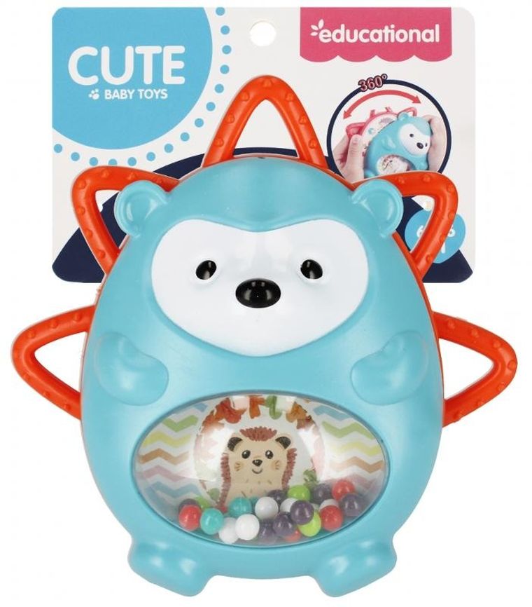 Mega Creative, jeżyk, grzechotka gryzak, 2w1, 1 szt.