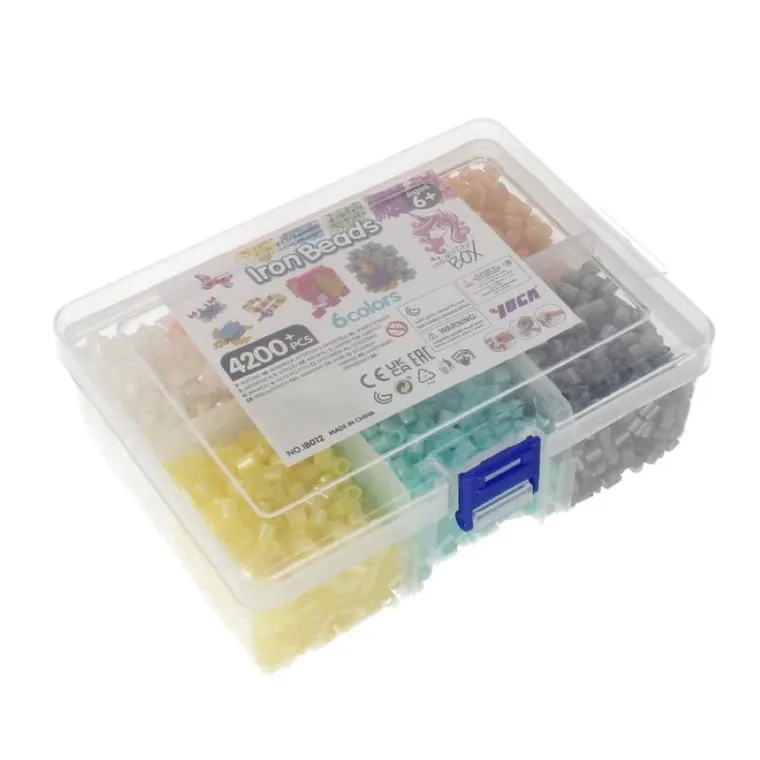 Mega Creative, koraliki do zgrzewania, 4200 elementów, 6 kolorów, walizka