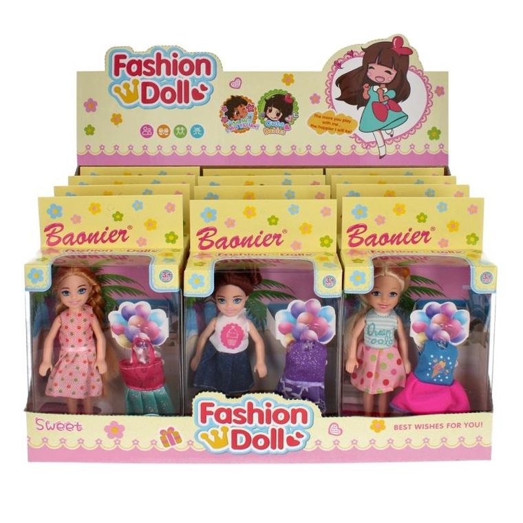 Mega Creative, lalka w ubranku, z akcesoriami, 15 cm