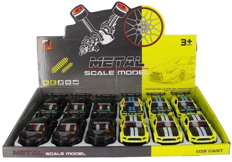 Mega Creative, metalowy pojazd wyścigowy, 13 cm, 1 szt.