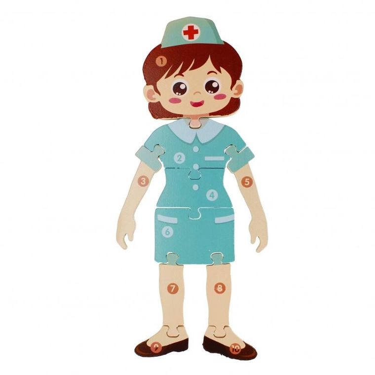 Mega Creative, Pielęgniarka, układanka drewniana