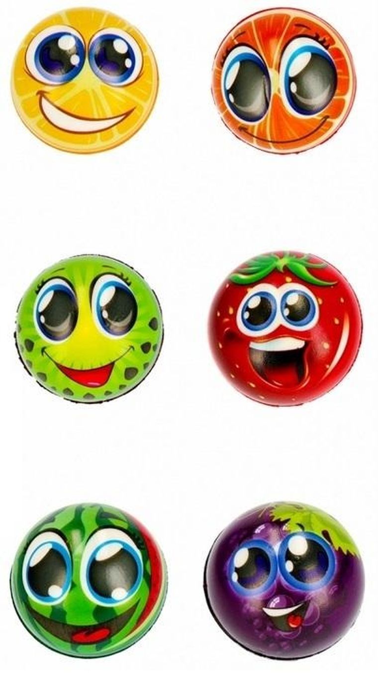 Mega Creative, piłka antystresowa, owoce, 7 cm