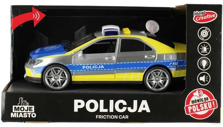 Mega Creative, Policja, pojazd interaktywny, 1:16