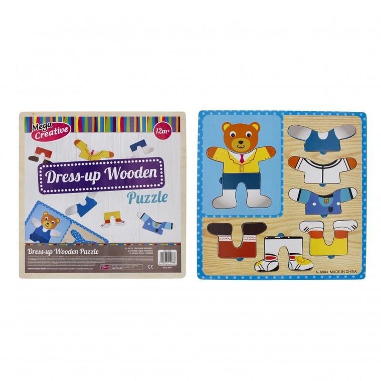 Mega Creative, Ubieranka, układanka drewniana, 8 elementów