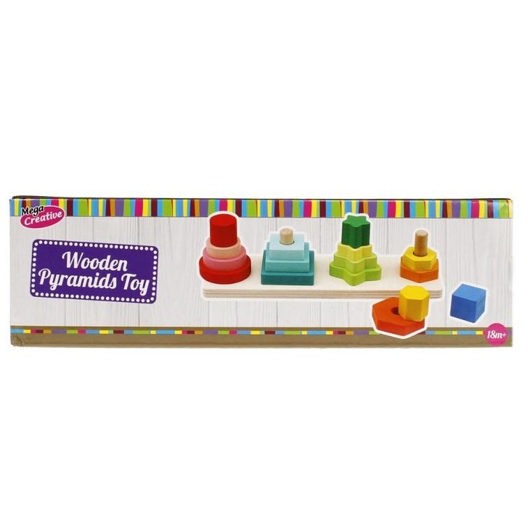 Mega Creative, Wooden, piramidka drewniana