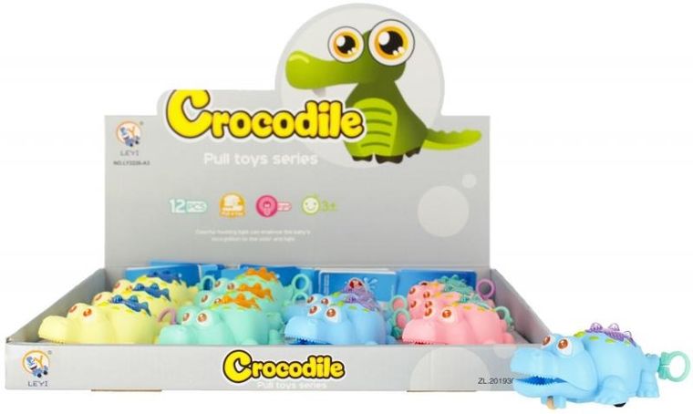 Mega Creative, zabawka naciągana, krokodyl świecący, 13 cm