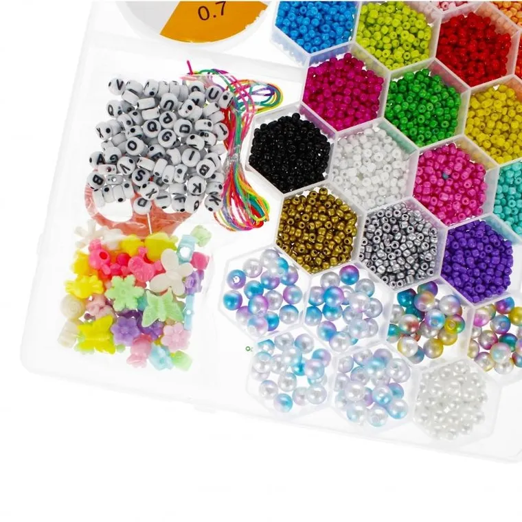 Mega Creative, zestaw koralików do nawlekania, biżuteria