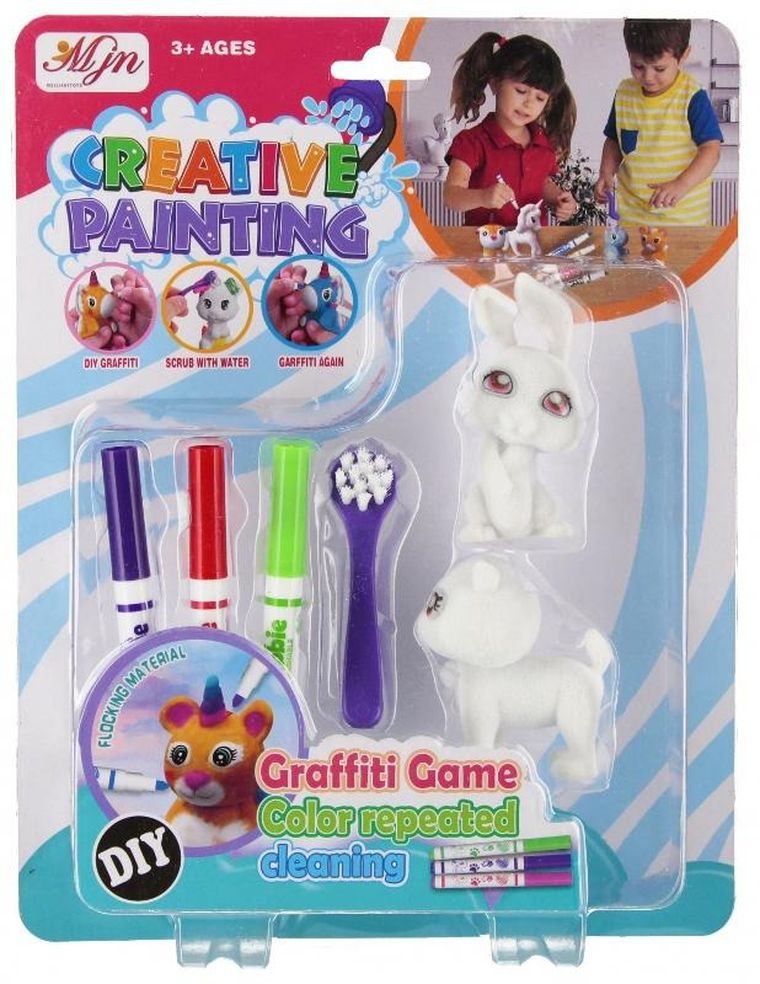 Mega Creative, zwierzątka do malowania, zestaw artystyczny