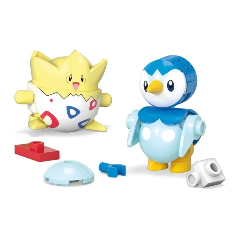 MEGA Pokemon, Pokeball Piplup i Togepi, 2 figurki, klocki, 41 elementów
