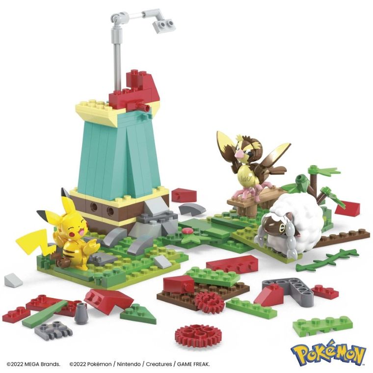 MEGA Pokemon, Wiejski wiatrak, zestaw klocków, 240 elementów