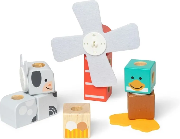 Melissa & Doug, Blockables, Na farmie, drewniane klocki, 16 elementów