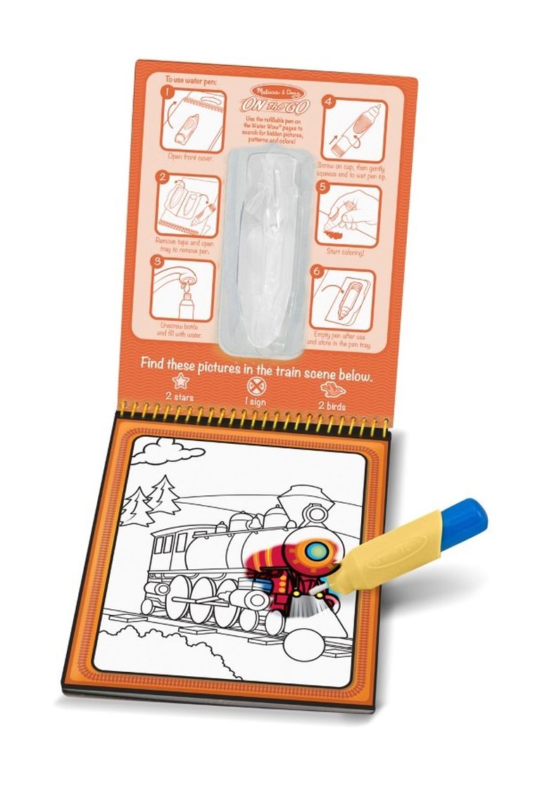 Melissa & Doug. Wielorazowa wodna kolorowanka. Pojazdy