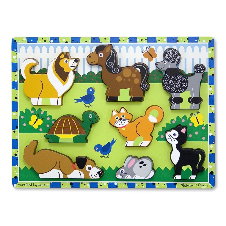 Melissa & Doug, Zwierzątka, drewniane puzzle