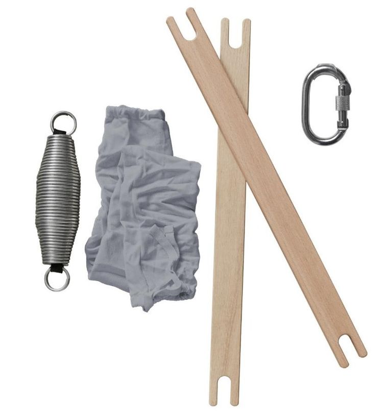 Membantu, zestaw do przekształcenia hamaka-huśtawki bliźniaczej, szary