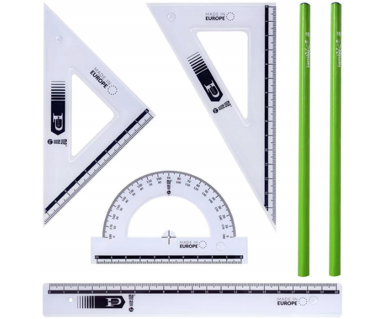 Memobe, By Pratel, zestaw kreślarski, 6 elementów