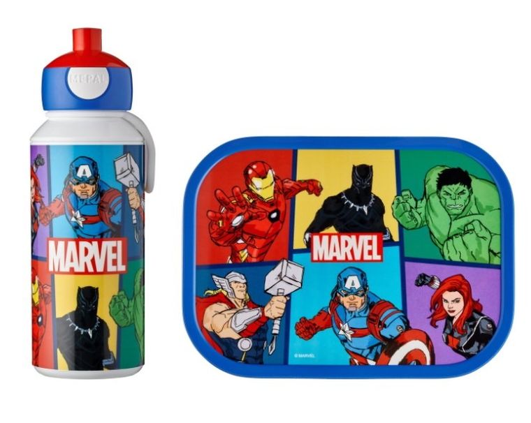 Mepal, Campus, The Avengers, lunchbox, bidon i pojemnik na owoce, zestaw