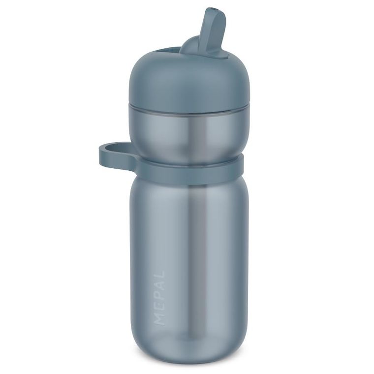 Mepal, Flip Active, bidon sportowy ze słomką, Frost Blue, 600 ml