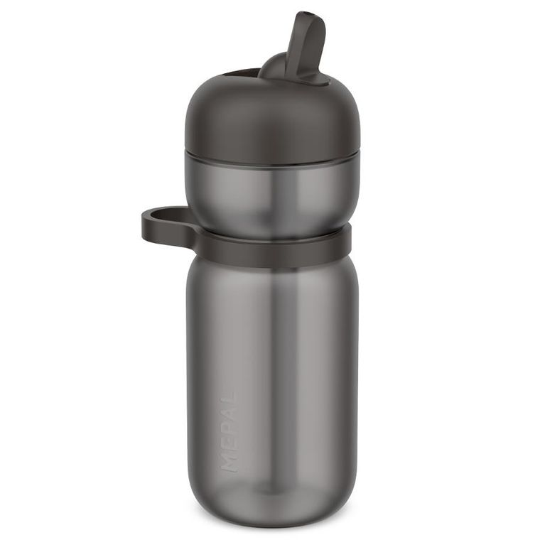 Mepal, Flip Active, bidon sportowy ze słomką, Graphite Black, 600 ml