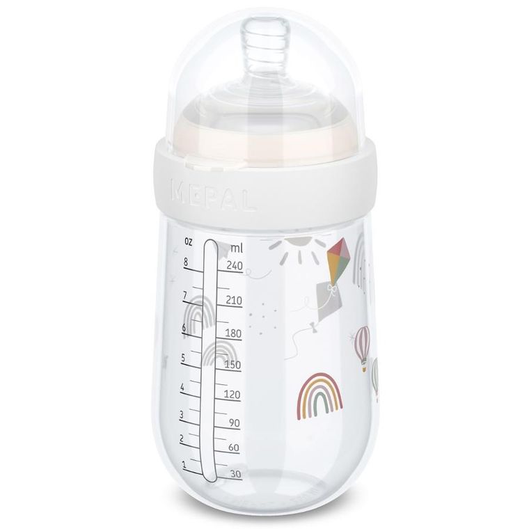 Mepal, Mio, butelka ze smoczkiem, Sunshine&Rainbow, 240 ml
