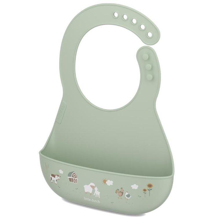 Mepal, Mio, Little Farm, śliniak silikonowy z kieszonką