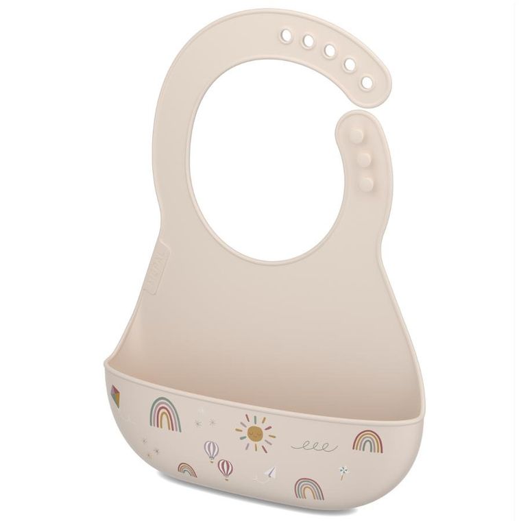 Mepal, Mio, Sunshine&Rainbow, śliniak silikonowy z kieszonką