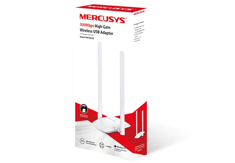 Mercusys, MW300UH, karta sieciowa WiFi, USB, 300Mbps, 2×2 MIMO