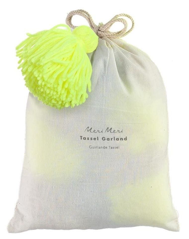 Meri Meri, girlanda, frędzle bawełniane niebieskie