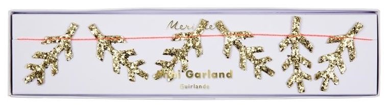 Meri Meri, girlanda, Świąteczne gałązki złote