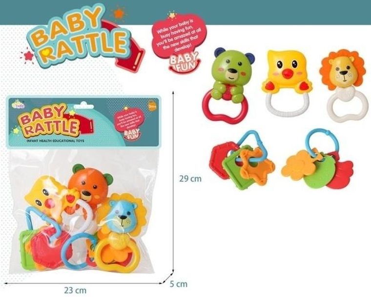 Merkpol, grzechotka, 5 szt.