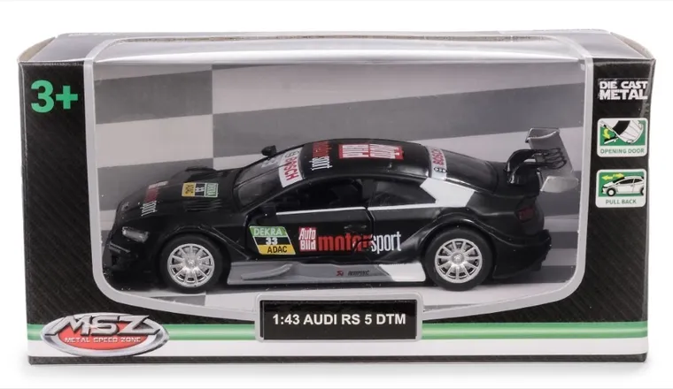 Metal Speed Zone, Audi RS 5 DTM, pojazd, model metalowy, czarny, 1:43