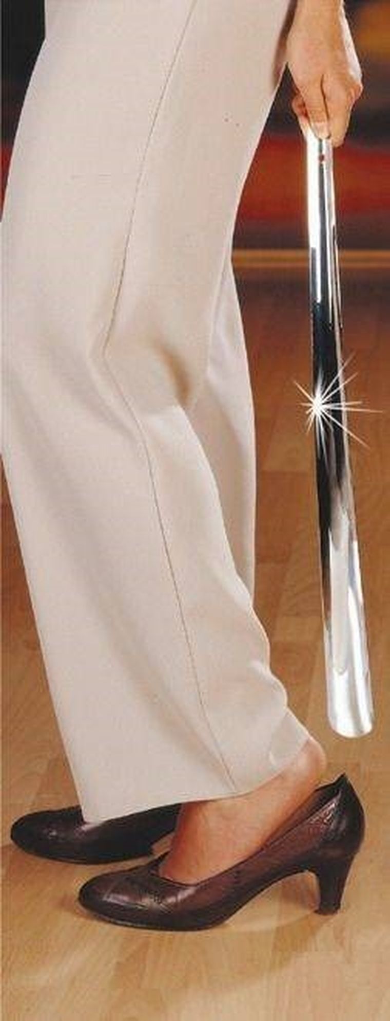 Metalowa łyżka do butów, długa