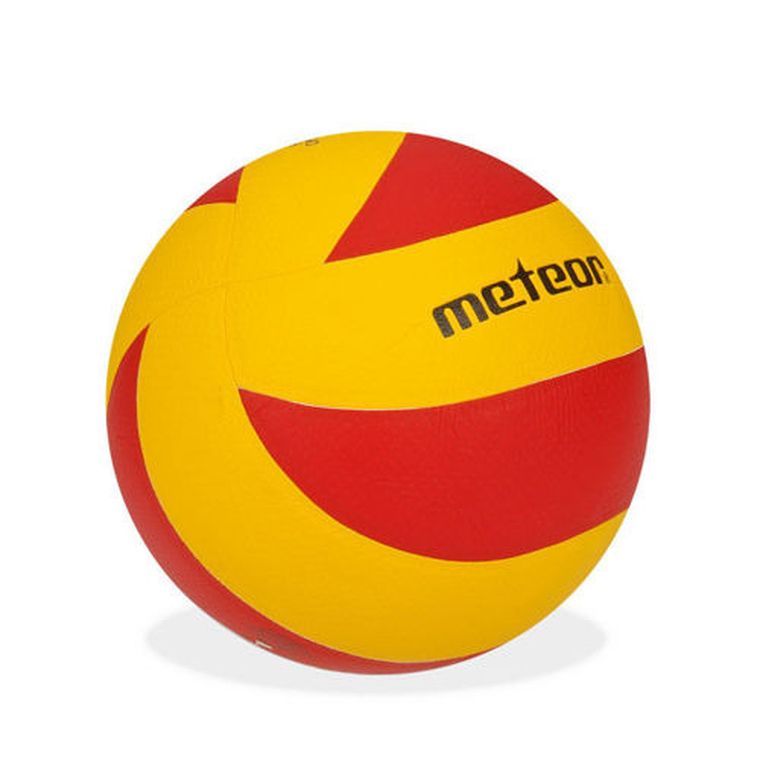 Meteor, Chili, piłka siatkowa PU, rozmiar 4, żółto-czerwona