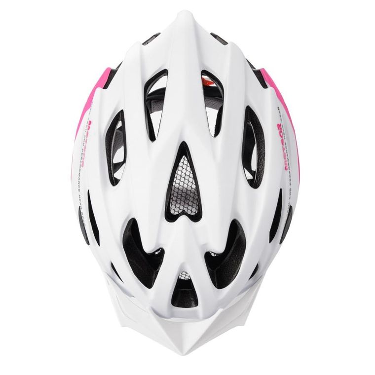 Meteor, Drizzle, kask ochronny, biało-różowy, rozmiar 55-58 cm