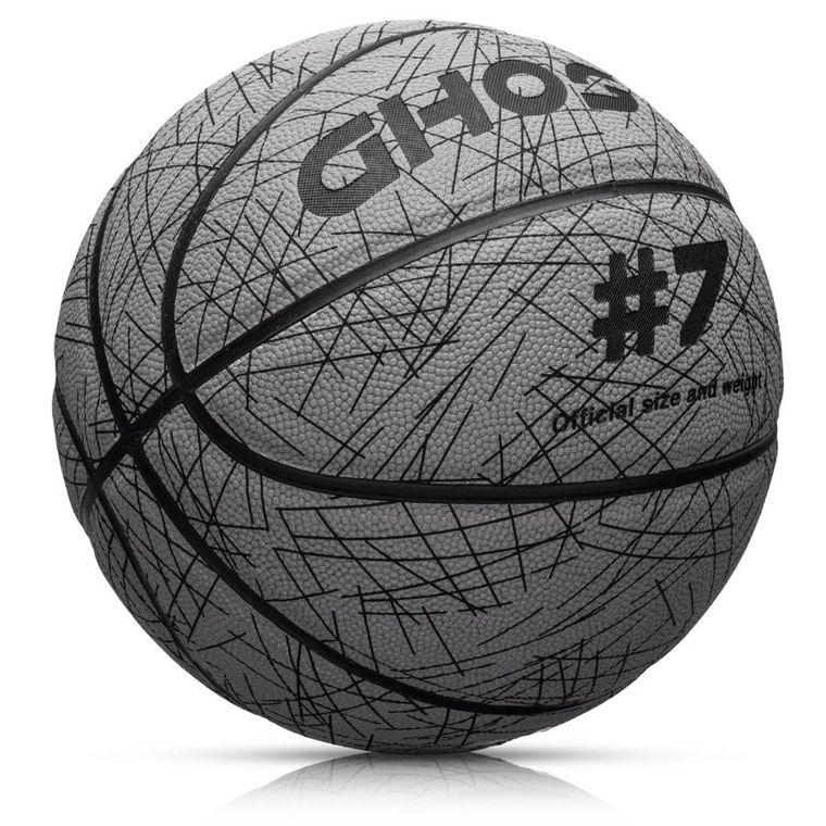 Meteor, Ghost, piłka do koszykówki, odblaskowy biały, rozmiar 7