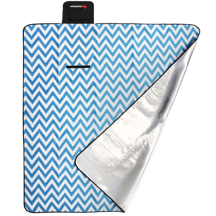 Meteor, koc piknikowy z izolacją, zygzaki, 180-200 cm