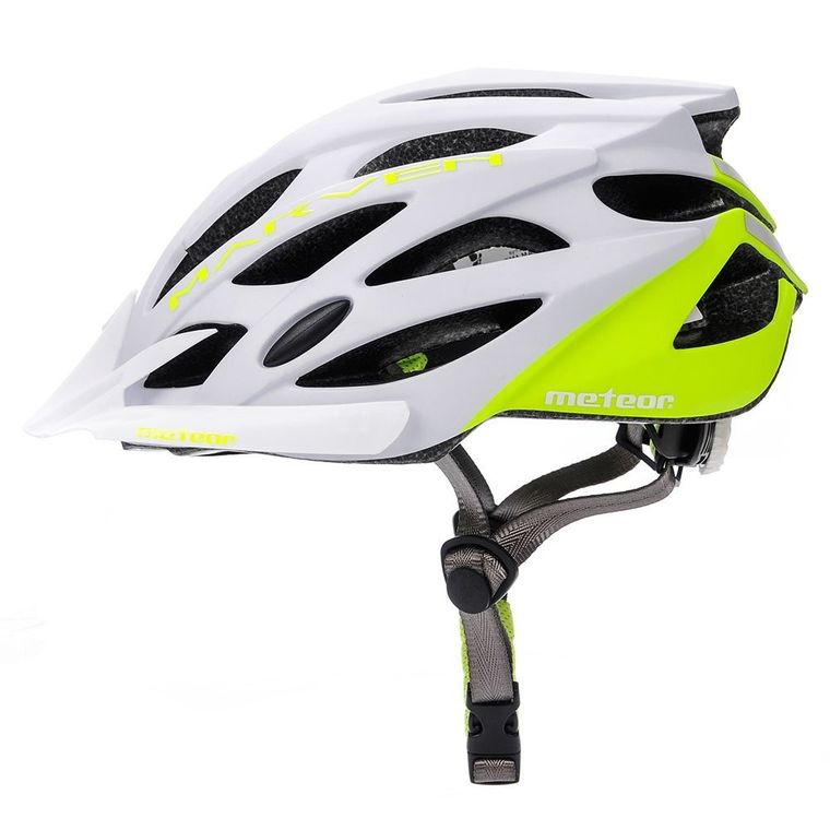 Meteor, Marven, kask rowerowy, rozmiar S, 52-56 cm, biało-zielony