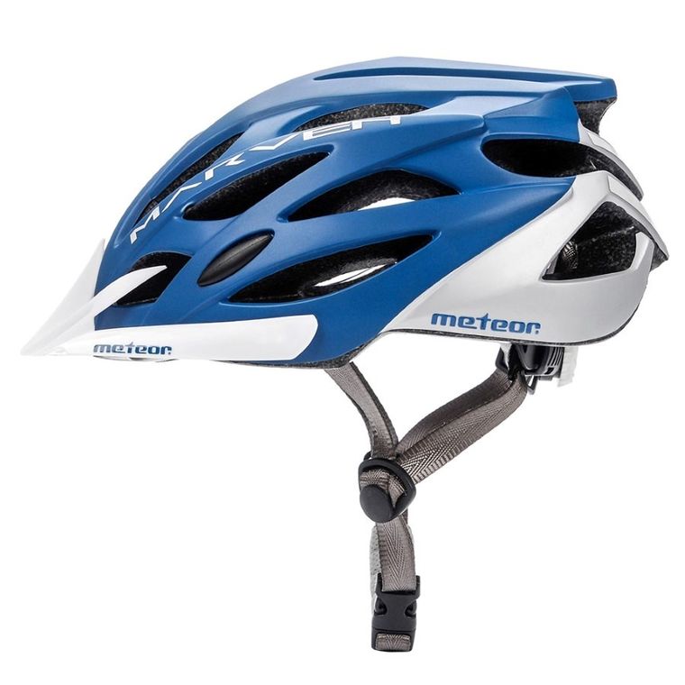 Meteor, Marven, kask rowerowy, rozmiar S, 52-56 cm, niebiesko-biały