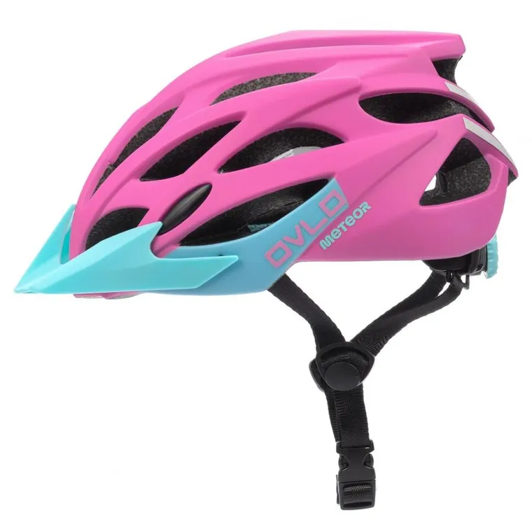 Meteor, Ovlo, kask ochronny, różowy, rozmiar 58-61 cm