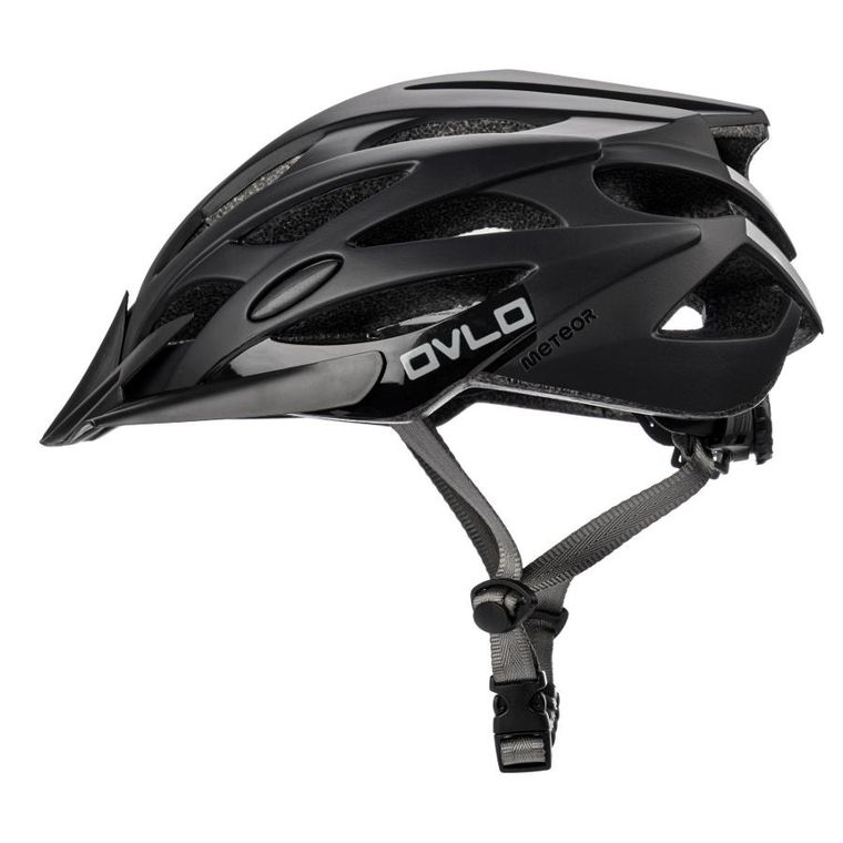 Meteor, Ovlo, kask rowerowy, czarny, rozmiar M, 55-58 cm